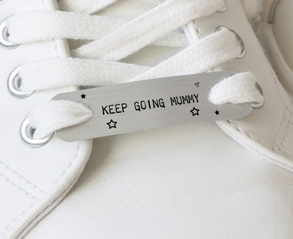 Personalised Metal Brushed Steel Trainer Lace Tags - Own Wording